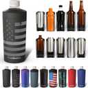 Universal Buddy XL Can Cooler by Frost Buddy - Fits 12-ounce, 16-ounce, 20-ounce, and 24-ounce Cans and Bottles - Keep Your Drinks Refreshingly Chilled for over 12 hours. (Gunmetal Glory)