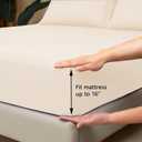 Mejoroom King Size Sheet Set - Soft Microfiber Bed Sheets,Deep Pocket Fitted Sheet, Soft, Breathable, Wrinkle & Fade Resistant - 4 Piece (King, Cream)