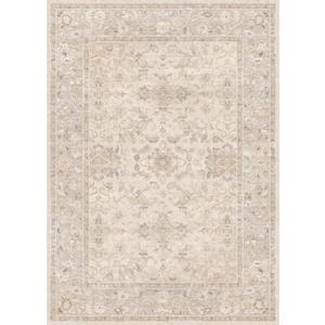 6x9 Beige Washable Area Rug for Living Room Bedroom Floral Low Pile Lightweight Throw Rug Non Slip Vintage Accent Carpet Dining Room Nursery Classroom Playroom Home Decor