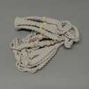 Mkono Macrame Plant Hanger Indoor Hanging Planter Basket with Wood Beads Decorative Flower Pot Holder No Tassels for Indoor Outdoor Boho Home Decor 35 Inch, Ivory, Set of 1 (POTS NOT Included)