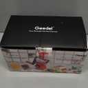 Geedel Rotary Cheese Grater, Kitchen Mandoline Vegetable Slicer with 3 Interchangeable Blades, Easy to Clean Rotary Grater Slicer for Fruit, Vegetables, Nuts (Blue)