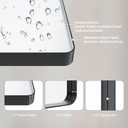 LOAAO 40X32 Inch Black Metal Framed Bathroom Mirror for Wall, Matte Black Bathroom Vanity Mirror Farmhouse, Large Rounded Rectangle Mirror, Anti-Rust, Tempered Glass, Hangs Horizontally or Vertically