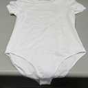 MANGOPOP Round Neck Short Sleeve Long Sleeve Bodysuits for Women Basic Body Suit Shirts Tops, Size M