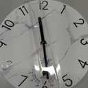 HYLANDA Wall Clock, Rustic Wall Clocks Battery Operated Silent Non Ticking, Country Round Wooden Clocks Farmhous Wall Decorative for Kitchen, Bathroom, Living Room (Gray 8 Inch)