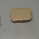 VLANDO Travel Jewelry Case for Women Girls Mothers, PU Leather Small Jewelry Box for Rings, Necklaces, Bracelets, Earring Holder Organizer Storage for Travel Accessories, Valentines Gift - Toffee