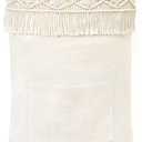 Mkono Macrame Hanging Laundry Hamper Bag Over The Door Organizer Laundry Bag Boho Decor Hanging Clothes Hamper for College Dorm Room Bathroom Home Travel Space Saving