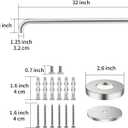 ZUEXT 32 Inch Brushed Nickel Stainless Steel Bathroom Shower Grab Bar | Grab Bar Handle for Wall, Shower Balance Bar, Safety Hand Rail Support, for Handicap Elderly Injury Seniors, 1.25" Diameter