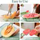 2 x Watermelon Cutter Slicer Tool, New Stainless Steel Watermelon Popsicle Fork Tool, 3-in-1 Multi Melon Slicer Fruit Cutting for Camping Kitchen Gadgets (Green)