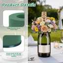 12 Pcs Mini Floral Foam Holder for Wine Bottle, Green Floral Foam Round with Plastic Base, Floral Arrangement Supplies for Wedding Party Table Wine Bottle Decor (12)