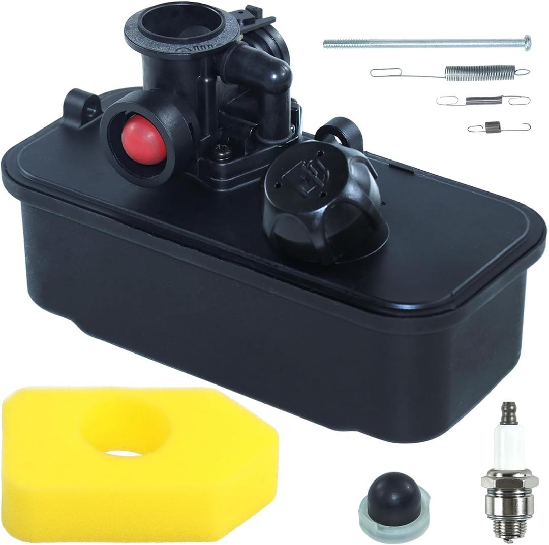 Plastic 494406 Fuel Tank with 795477 Carburetor Replaces 498809, 498809A, 494407, 494775, 497619, 498811, 699660, 794147, 794161, 795469 for 9T800 9T700 9T500 9S500 9M900 10A902 Engines