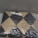 Lahome Checkered Easy Jute Kitchen Rug, 2x3 Front Door Mat Non Slip Washable Neutral Area Rug, Farmhouse Diamond Non Shedding Low Pile Floor Carpet for Entryway Porch Doorway (Black/Checkerboard -2)