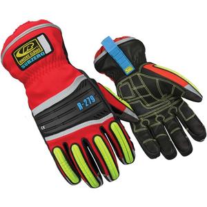 Ansell RINGERS R-279 Thermal Insulated Waterproof Industrial Impact Protection Gloves for Construction, Mining, Size 10, Red & Black (1 Pair)