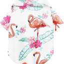 Hawaiian Dog Shirt Lightweight and Breathable Summer T-Shirt with Tropical Prints, Fun Beach Outfit for Small, Medium, and Large Dogs, Perfect for Hot Days and Outdoor Vacation.Flamingo M