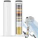 2 Pack Replacement Filters for Shower Head with Handheld, Water Softener Filters Beads for Hard Water, Remove Chlorine, Reduces Dry Itchy Skin