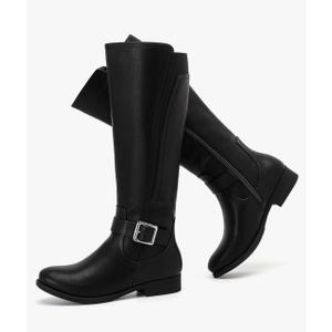 Women's Slouchy Knee High Boots Comfortable Wide Calf Platform Flat Tall Boot Stylish Round Toe Fall Winter Casual Boots for Women. 8.5