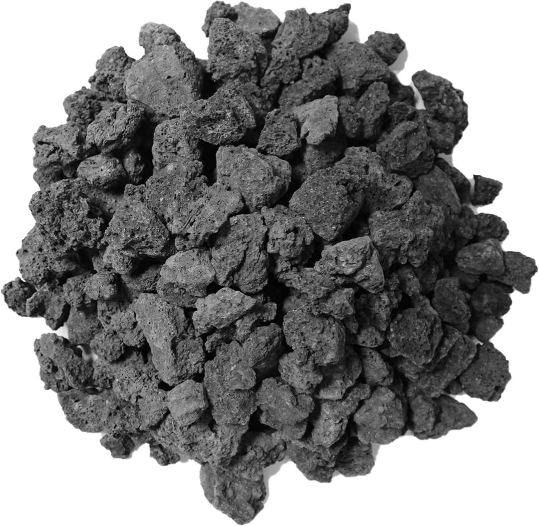 Lava Rocks for Fire Pit | 1/2" - 1" | Decorative Volcanic Rock for Garden, Aquarium, Fireplace | 10 Lb Bag Medium Black Rocks Made in USA | Rustic Natural Fire Pit Rocks for Indoor and Outdoor