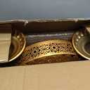 Suwimut 10 Pieces Gold Cake Stand Set, Metal Round Cupcake Holder Dessert Display Plate Serving Platter, Dessert Table Stands and Trays Set for Christmas, Wedding, Birthday, Anniversary, Tea Party