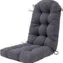 Adirondack Chair Cushion, High Back Patio Outdoor Seat Chair Cushion 49x20in -Charcoal Black (1piece/1pack)