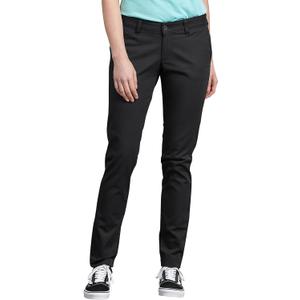 Dickies Womens Mid-Rise, Skinny Stretch Twill Pant (6, Rinsed Black)