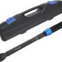 3/8-Inch Drive Click Torque Wrench, Dual-Direction Click Professional Torque Wrench 10-100FT.LB/13.6-135.6N.M, Dual Range Scales Graduated in FT.LB and N.M, Blue