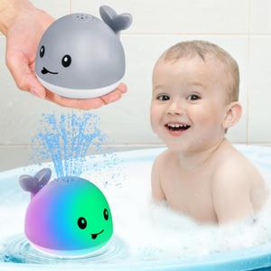 Gigilli Bath Toys for Kids Ages 1-3, Baby Bath Toys 6-12-18 Months, Pool Water Toys for Toddlers, Babies 1 2 3 Year Boy Girl Gifts, Light Up Whale Bath Toy Sprinkler, 1st Birthday Bathtub Fountain Toy, Small