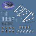 Solar Panel Mounting Brackets Kit System Adjustable 30~45 Aluminum Alloy Tilt Ground Mounted Bracket Rust Free Sturdy for 1-4pcs Solar Panels