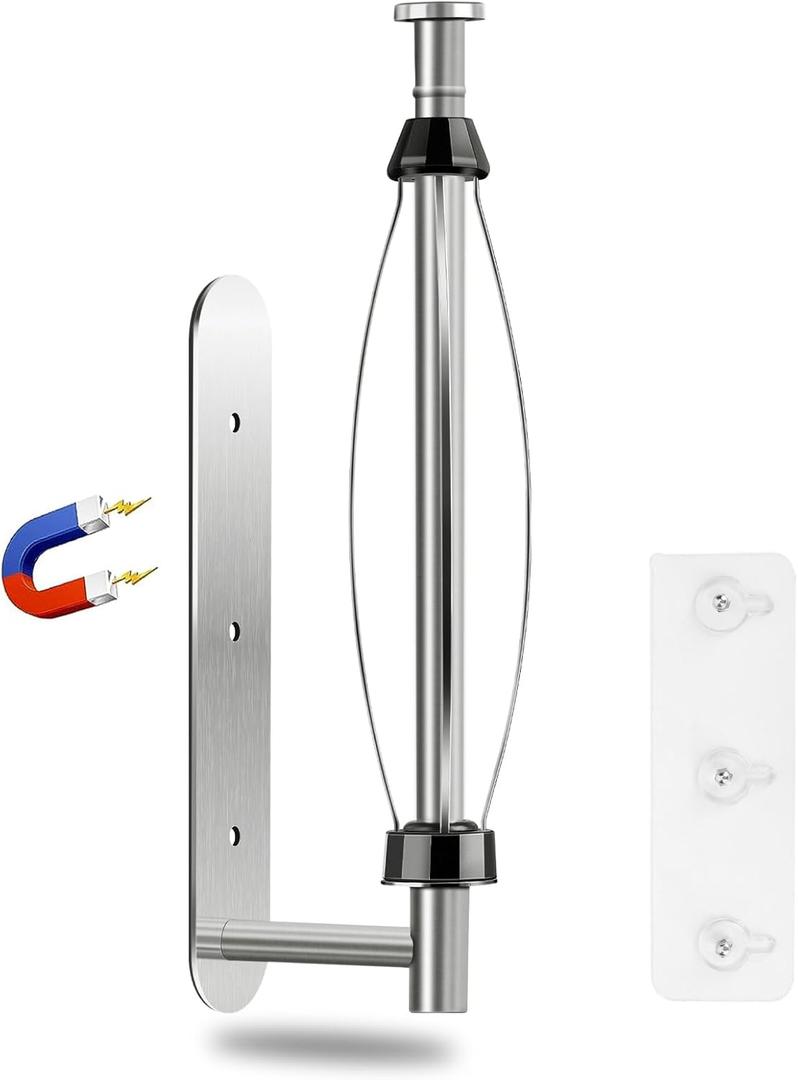 KIHOGEM Magnetic Paper Towel Holder, One Hand Operable Paper Towel Holder Wall Mount with Strong Magnetic Backing and Self-Adhesive for Kitchen Refrigerator RVs Grill Garage(Silver)