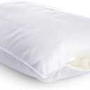 100% Cotton Pillow Shell Replacement, Empty DIY Pillow Casing for Custom Filling, Sew to Close Design, No Zipper, 250 Thread Count, Solid White, Solid White, Queen 20x30