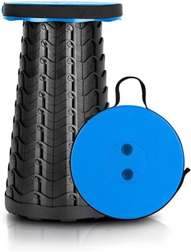 KPR Retractable Folding Stools, Portable Camping Stool, Collapsible Stool Lightweight Yet More Sturdy for Fishing,Hiking Tours,BBQ,Parties,Outdoor Activities, Max Load 400lbs