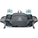 WATERFLY Fanny Pack Waist Bag: Fannie Pack 2 Water Bottle Holders Lumbar Belt Hiking Walking Running Jogging Camping Large Woman Man (Bottle Not Included)