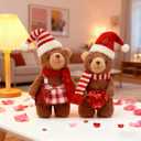 Wedding Gifts for Couple, Teddy Bear Set of 2 Plush Decor, Romantic Engagement Bridal Shower Gifts for Bride Groom