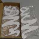 Mr & Mrs Signs Rustic Wooden Freestanding Letters for Photo Props, Anniversary & Wedding Shower Gift (White)