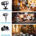 2025 MuliVid Christmas Projector Lights Outdoor, Double Head Snowfall LED Lights Waterproof, Outdoor Christmas Snowflake Projector Light for Xmas Holiday Party, Patio, Garden Decoration