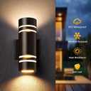 wowlite Dusk to Dawn Outdoor Lighting 2 Pack, Modern Outdoor Wall Lights Exterior ETL Listed, Oil Rubbed Bronze Cylinder Outdoor Sconce Lights, Waterproof Outside Lights for House Porch Garage