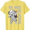 101 Days School Dabbing Dalmatian Dog Teachers Kids T-Shirt (Lemon Yellow Small)