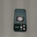 Magnetic Series Design for iPhone 16 Pro Max Case,[Compatible with MagSafe][Military Drop&Full Camera Lens Protector] Large Window Logo View Dust-Proof Matte Shockproof Cover,Green