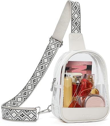 Cluci Clear Bag for Stadium Events, Clear Crossbody Bag Purses for women stadium Transparent, Concerts Sports