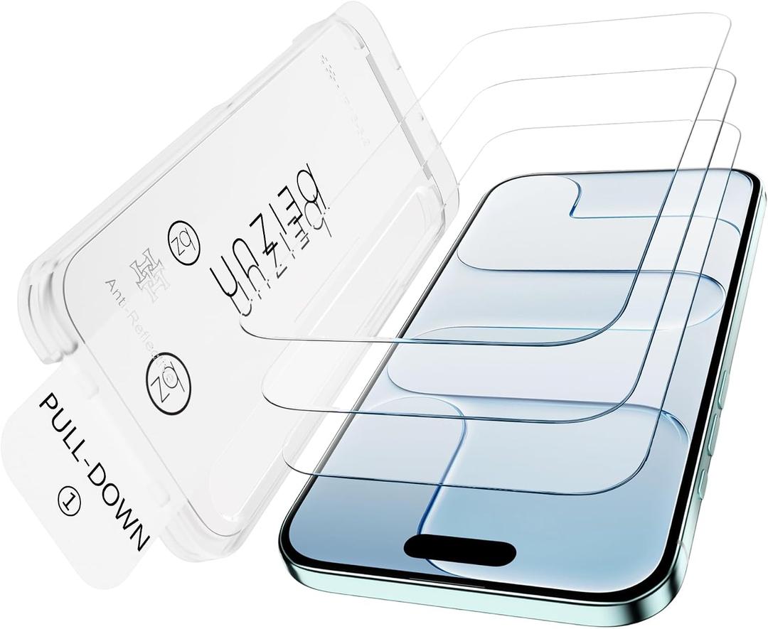 Beizun for iPhone AIR Screen Protector, 3-Pack 9H+Tempered Glass, Easy Installation, Bubble-Free & Dust-Free, Case Friendly, Full Coverage, 3D Curved Edges