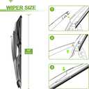 PARRATI Windshield Wipers for ML350 2012-2015/GLE350 2016-2017,26"+23" Front and 12" Rear,OEM Replacement Wiper Blades,Quiet & Streak-Free(Set of 3)