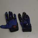 SPOMAT Pro 2.0 Youth Football Gloves Kids and Toddler Tacky Silicone Grip Receiver Gloves, Rocket Blue Ripples M/ L