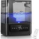 FOHERE Smart Humidifier for Bedroom, 6L Quiet Warm Cool Mist Humidifier with 60H Runtime, Aroma Diffuser, Sleep Mode, 12H Timer, Ultrasonic Top Fill Humidifiers for Home, Baby, Plants, Office