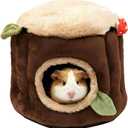 LYART Guinea Pig Hamster Bedding or Hideout for Mouse Mice Rat Ferret Bunny Fluff Bedding Bed House Cage Accessories, Dwarf Rabbits Hedgehog Bearded Dragon Warm Bedding Winter Nest Cave, Washable(2.L)