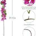 10 Pcs Artificial Bougainvillea Flowers  30" Faux Bougainvillea Branches with Silk Petals, Realistic Single Stem Bougainvillea for Home Wedding Table Party & DIY Floral Decor (Purple)