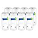 Pentair Pentek DGD-5005 Big Blue Water Filter, 10-Inch Whole House Sediment Filter Cartridge Replacement, Dual-Gradient Density Spun Polypropylene, 10" x 4.5", 5 Micron, Pack of 8