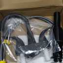 KPW Bathroom Sink Faucet 2 or 3 Hole Matte Black Centerset 4 Inch Bathroom Sink Faucet 2 Handle Plating Over ABS Plastic Non-Metallic Lavatory Bathroom Faucet with Pop up Drain Water Supply Hoses