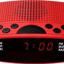 Alarm Clock Radios for Bedrooms with Dual Alarm, Sleep & Snooze Functions,Bedside Digital FM Radio with Sleep Timer, Adjustable Volume,Clock Radio for Bedroom Heavy Sleepers