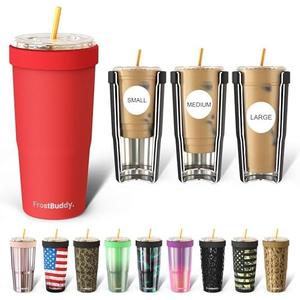 Frost Buddy Togo Buddy - 30 oz Stainless Steel Vacuum Insulated Tumbler - Thermal Mug for Hot and Cold Drinks - Dunkin Cup (Red)