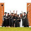 Blulu Graduation Decorations 2026 We Are So Proud of You Banner Class of 2026 Congrats Grad Porch Door Banner Indoor Outdoor Graduation Party Supplies School Classroom Hanging Door Decor(Orange)