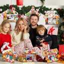 CIEOVO 24 Pack Christmas Picture Frame Ornaments, Xmas Craft Gingerbread Candy Photo Frame Hanging Ornaments and Christmas Stickers for Tree Craft Holiday Art Home Class Party Decorations