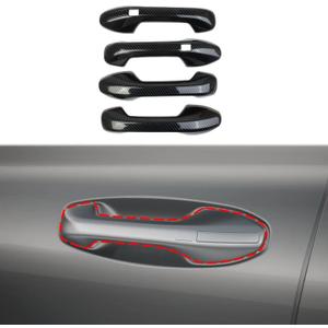 Korlot Carbon Fiber Style Exterior Door Handles Cover Trim for 2023-2025 Hyundai Palisade